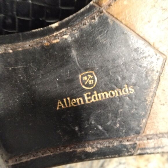 Allen Edmonds Sarasota 1072 Black Leather Weave Penny Loafers Slip On Men's 9.5B - Picture 15 of 15